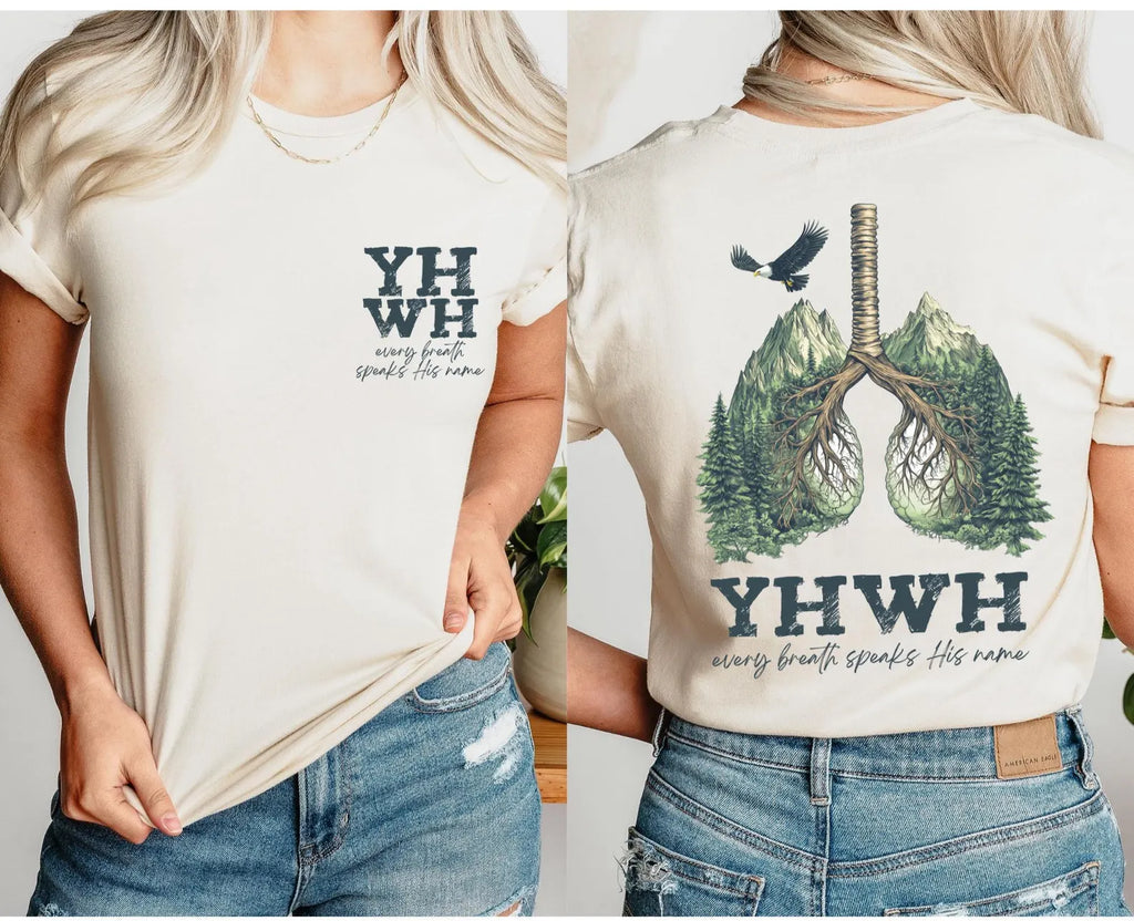 YHWH Lungs Christian Tee – Every Breath is Worship