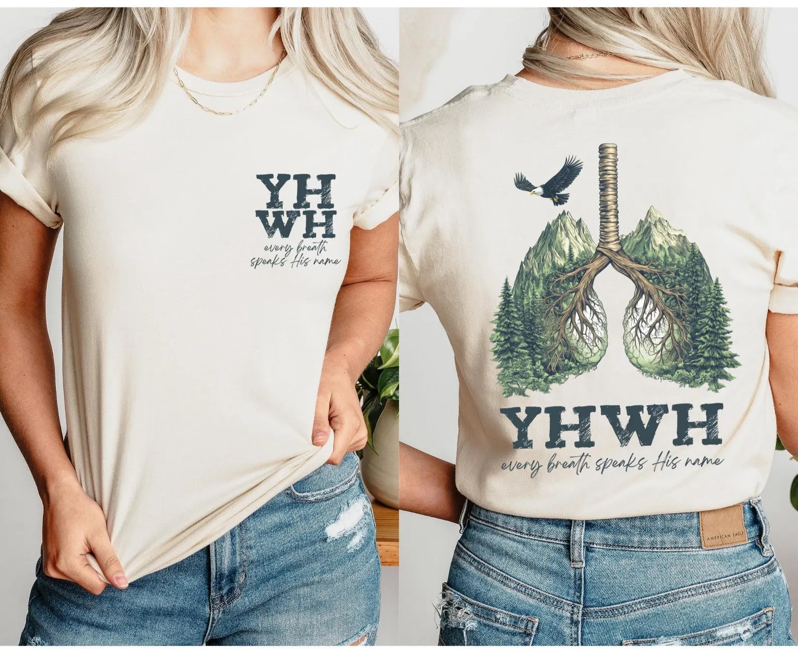 YHWH Lungs Christian Tee – Every Breath is Worship